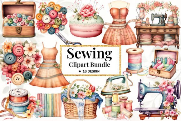 Download Vintage Sewing PNG Sublimation Clipart - Vintage Collection