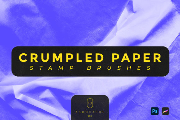 Download Crumpled Paper Stamp Brushes - Paper stamp Collection