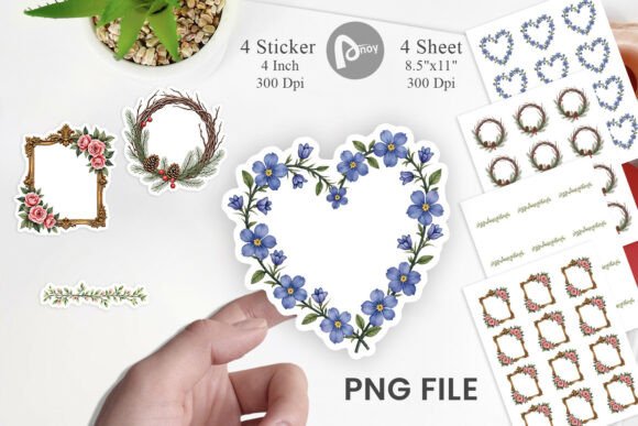 Download Vintage Floral Wedding Stickers - Stickers Collection