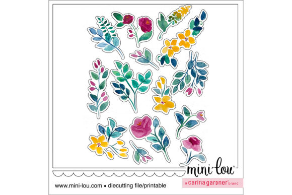 Download MiniLou Watercolor Flower Stickers - Stickers Collection