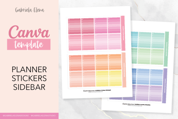 Download Canva Editable Planner Stickers Sidebar - Stickers Collection