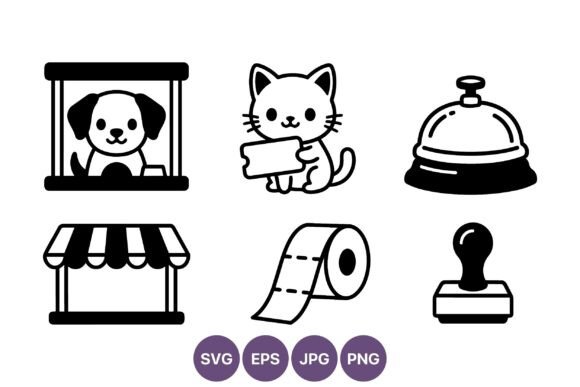 Download Pet Dog Cat Shop Bell Toilet Paper Stamp - Paper stamp Collection
