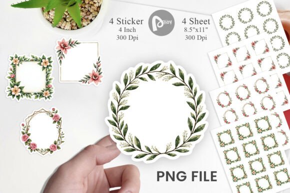 Download Vintage Floral Wedding Stickers - Stickers Collection