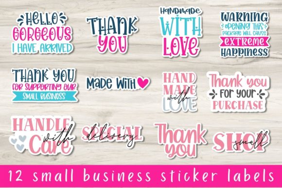 Download Small Business Stickers Bundle PNG Vol.1 - Stickers Collection