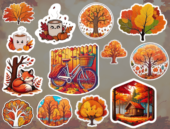 Download Autumn Stickers, Digital Stickers - Stickers Collection