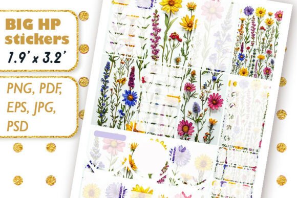 Download Big Planner Stickers Wildflowers Flower - Stickers Collection