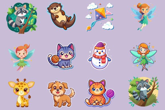 Download Beautiful Stickers Pack Vector - Stickers Collection