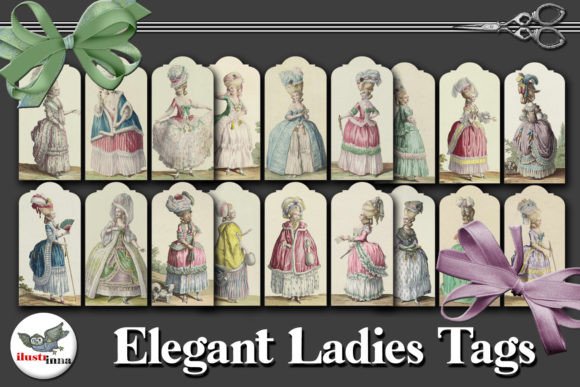 Download Elegant Ladies Printable Tags - Printable tags Collection