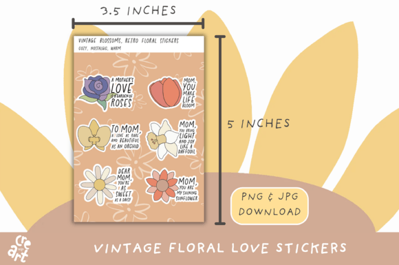 Download Vintage Floral Love Stickers - Stickers Collection