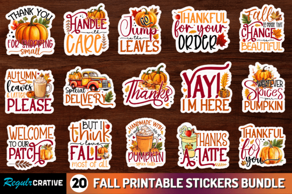 Download Fall Stickers Bundle - Stickers Collection