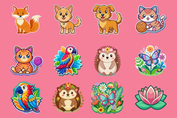 Download Beautiful Stickers Pack Vector - Stickers Collection