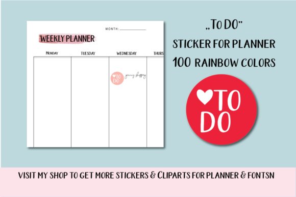Download To Do Sticker Clipart, Printable Planner - Premium Resources