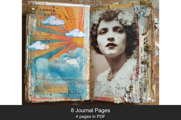 Download Vintage Winter Collage Pages - Vintage Collection