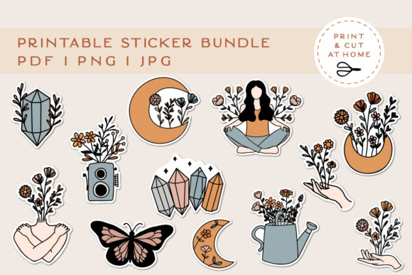 Download Printable Flower Stickers for Cricut - Stickers Collection