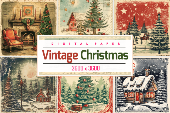 Download Vintage Christmas Stamp Paper - Vintage Collection